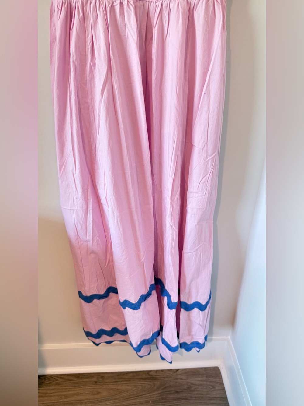 NWT PETAL & PUP Reece Rickrack Trim Midi Dress Vacation Travel Party Women L - Picture 6 of 15